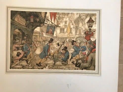 Anton pieck 19e eeuw met 6 verschilllen de prenten, 1980 tot heden, Ophalen of Verzenden, Zo goed als nieuw, Prent