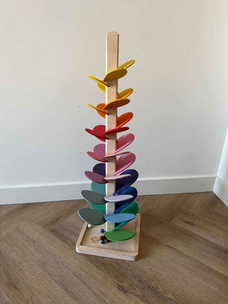ZGAN houten speelgoed knikker boom Large 72cm Magic Wood set, Ophalen of Verzenden, Zo goed als nieuw