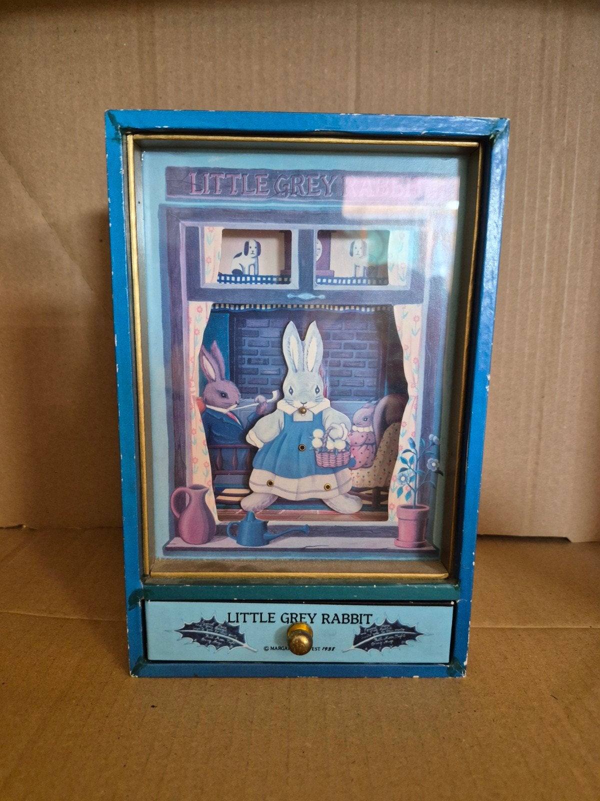 Vintage Muziekdoos 'Little Grey Rabbit' - Jaren '70/'80, Ophalen of Verzenden