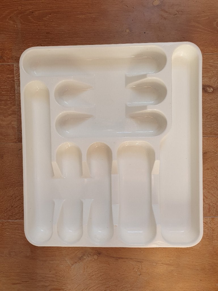 Curver bestekbak 37 x 42 cm, 8 vakken, Ophalen of Verzenden, Zo goed als nieuw, Kunststof, Wit