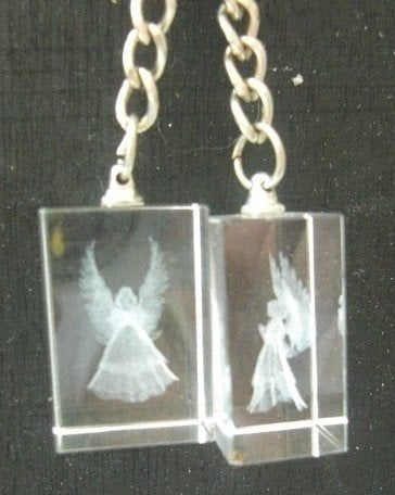 Engel Sleutelhanger met 3D Engel krasvast kristal - NIEUW, Ophalen of Verzenden, Nieuw, Spiritualiteit algemeen, Overige typen