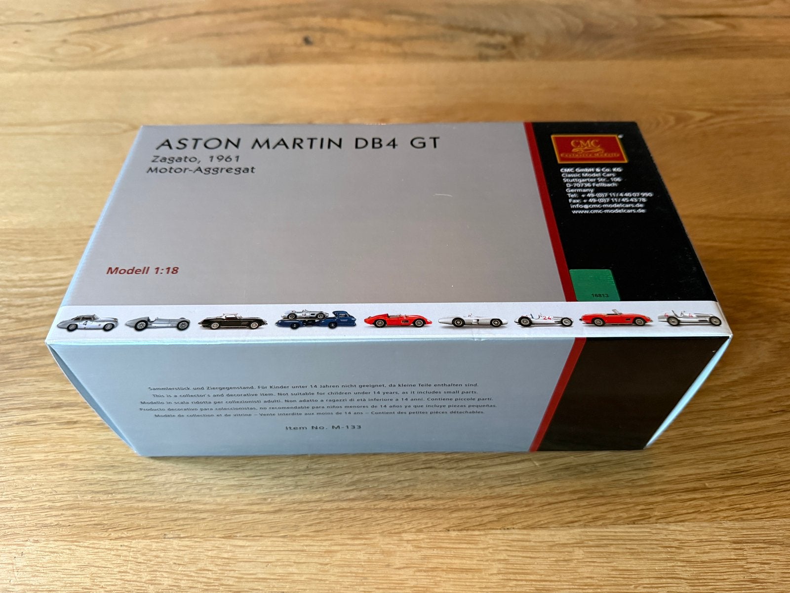 1:18 Motoraggregat Aston Martin DB4 GT Zagato 1961 CMC M-133, Overige merken, Auto, Ophalen of Verzenden, Zo goed als nieuw