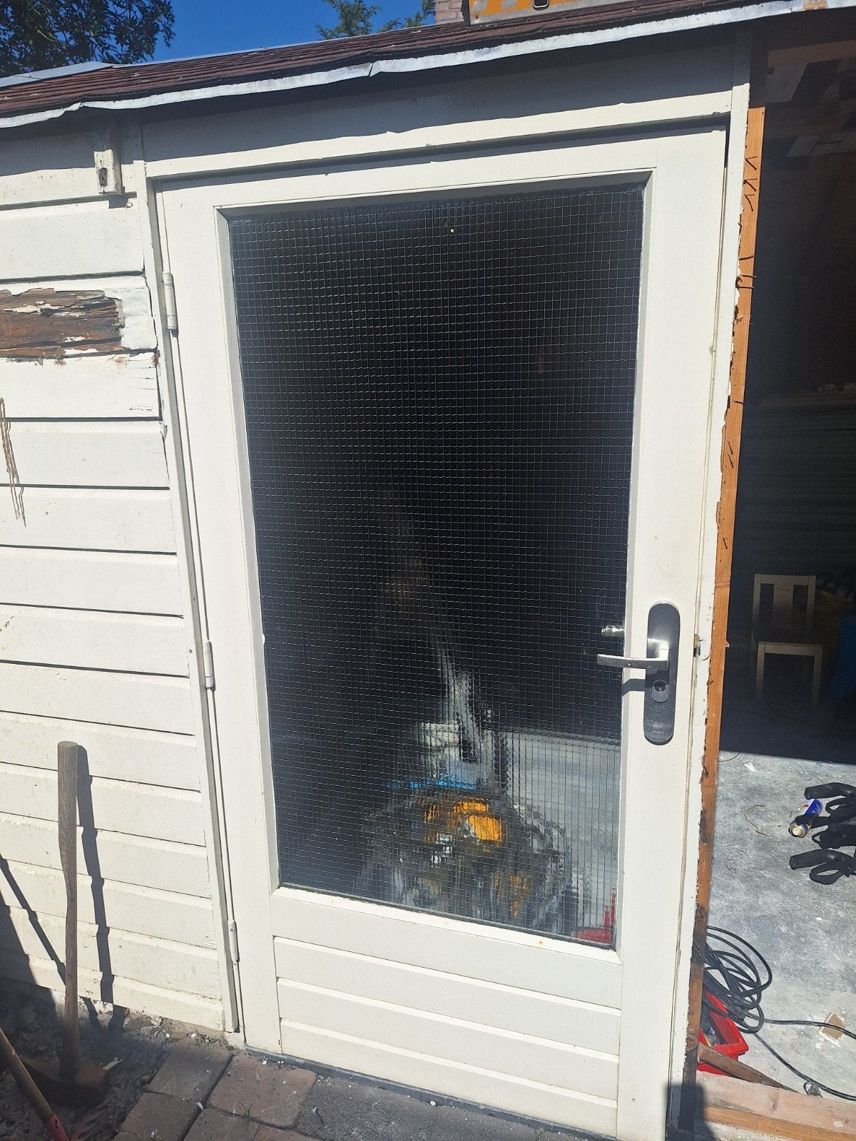 houten deur met glas, Ophalen, Hout, 75 tot 150 cm, Deurkozijn