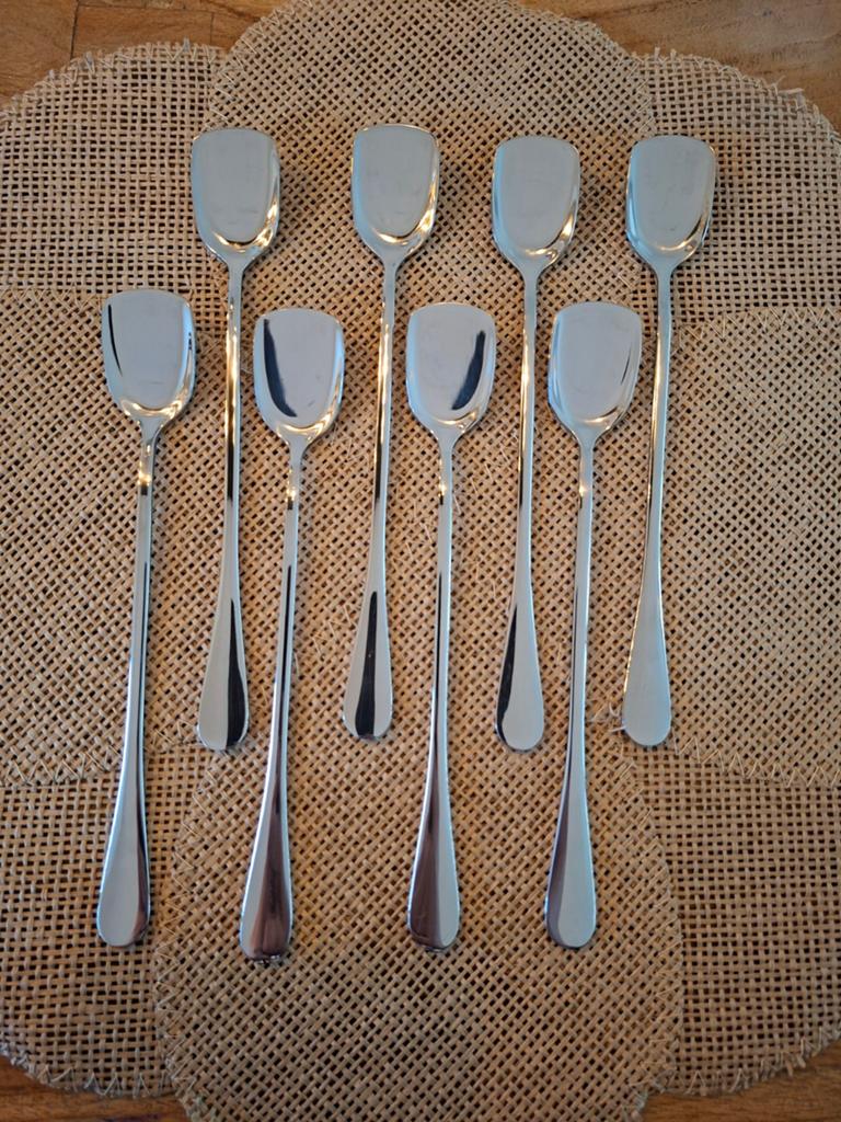 8 IJslepels lang., Nieuw, Ophalen of Verzenden, Rvs of Chroom, Vaatwasserbestendig