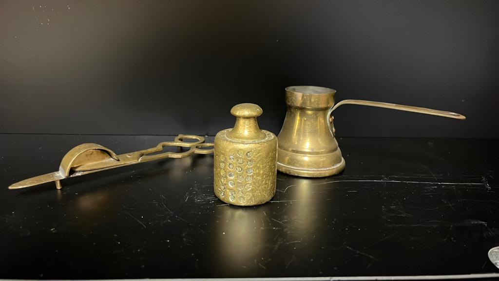 Drie antieke koperen voorwerpen., Ophalen, Koper