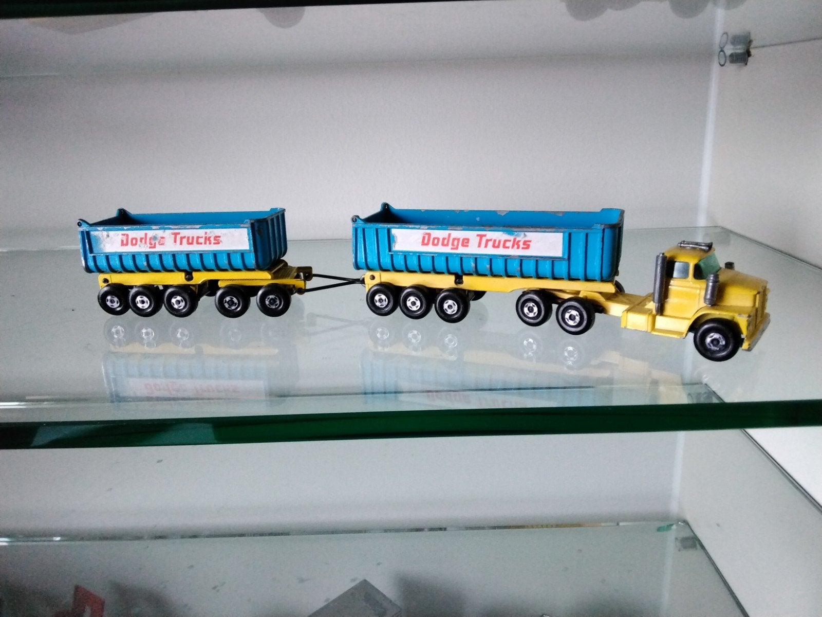 Matchbox K16 Dodge Tractor met dubbele trailer, Ophalen of Verzenden, Gebruikt