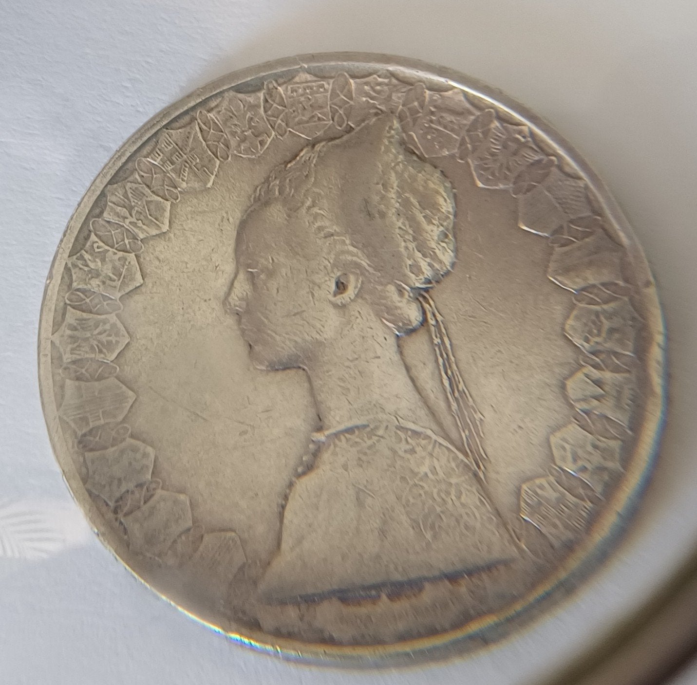 Prachtige zilveren Italiaanse 500 Lire munt (Caravelle), Ophalen, Italië, Zilver