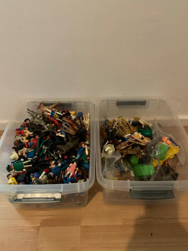 2 bakken vintage playmobiel, Ophalen of Verzenden, Gebruikt, Los playmobil