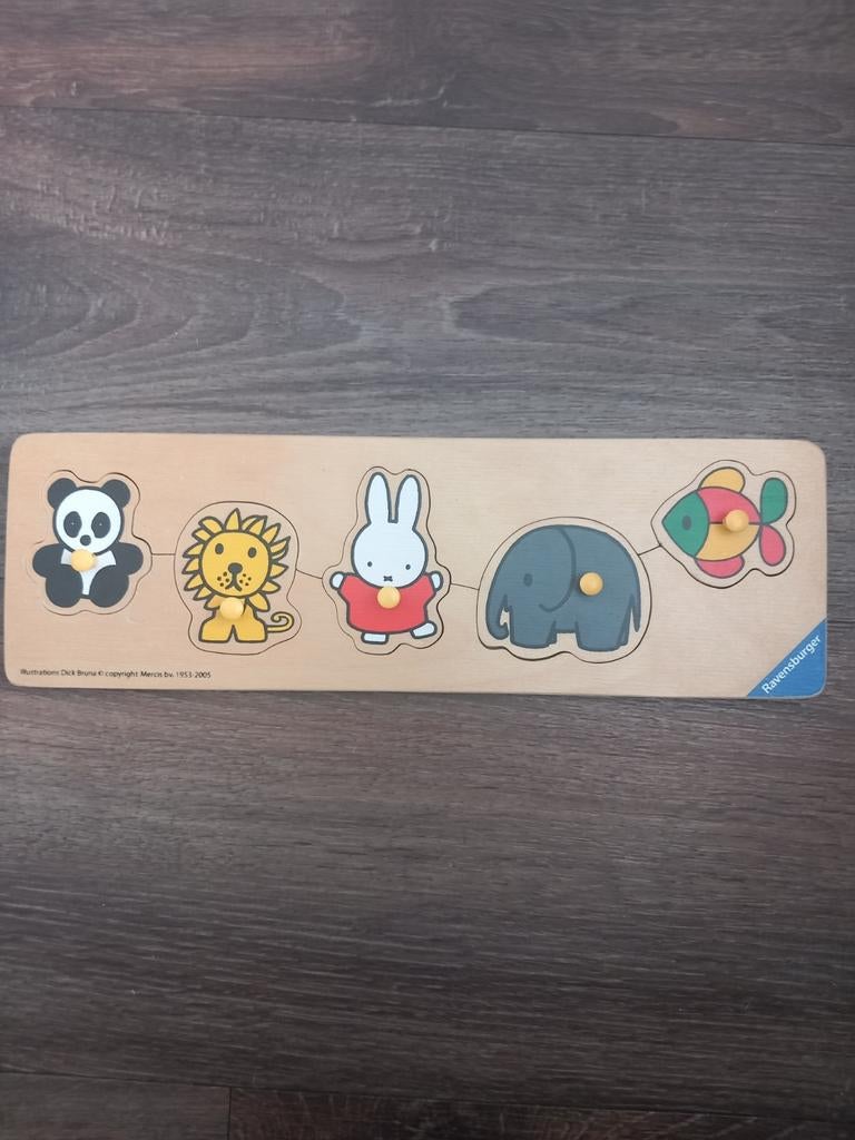 Dick Bruna houten puzzel Nijntje en de dieren, Ophalen, 2 tot 4 jaar, Gebruikt, Van hout