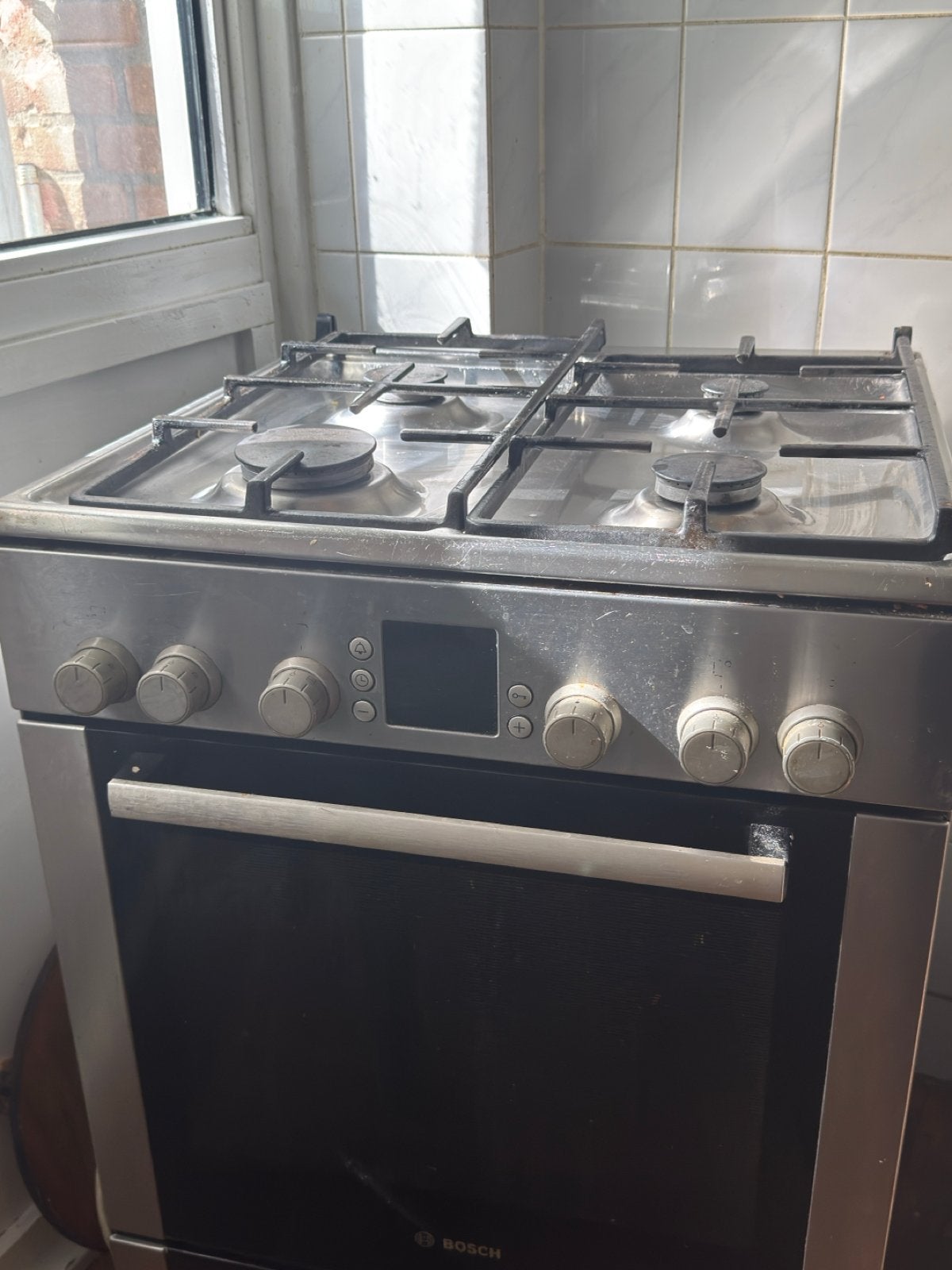 Bosch gasfornuis met oven - licht defect, Witgoed en Apparatuur, Ophalen, 60 cm of meer, 4 kookzones, Gas