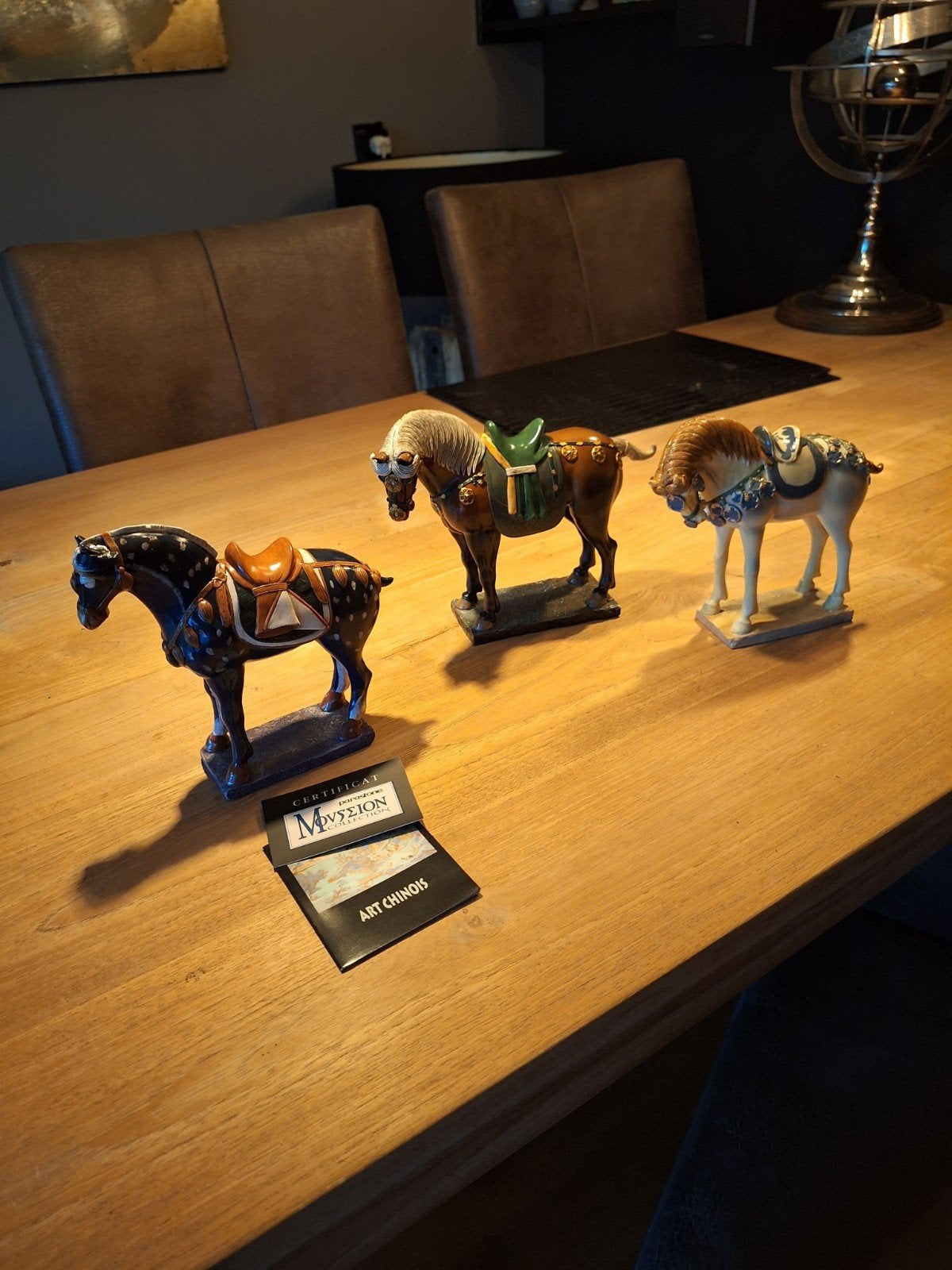 Set van 3 Chinese Tang-paarden beelden - Art Chinois, Antiek en Kunst, Ophalen of Verzenden