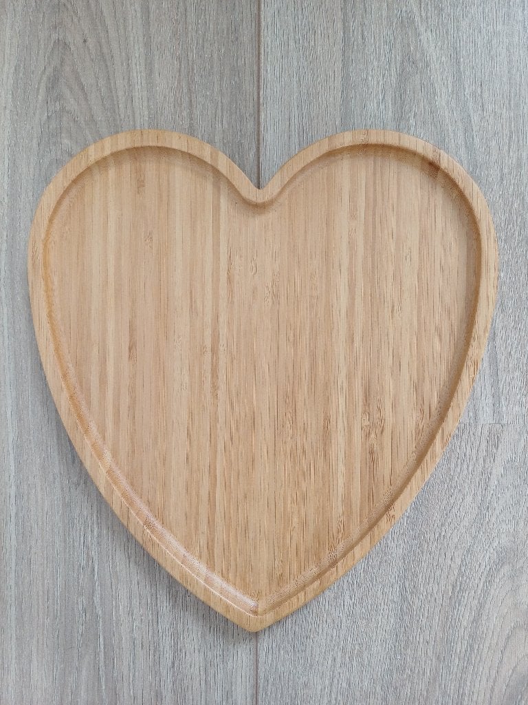Houten decoratiebord/ plank van bamboe, hart; NIEUW!, Ophalen of Verzenden, Nieuw, Bruin, Hout