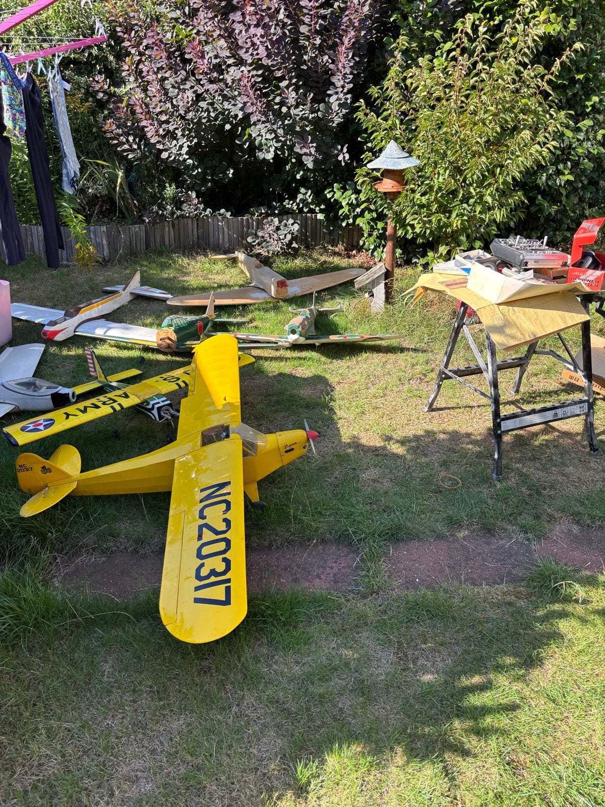 Vintage Piper Cub RC model – geel – klassiek modelvliegtuig, Gebruikt, Groter dan 1:72, Vliegtuig, Ophalen