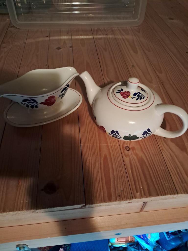 Thee pot en jus kom boerenbond   plus melk en suiker potje t, Ophalen of Verzenden, Overige stijlen, Overige typen