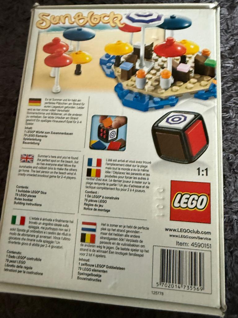 LEGO Sunblock Bordspel - Zomerplezier voor 2-4 spelers, Ophalen of Verzenden, Zo goed als nieuw, Overige merken