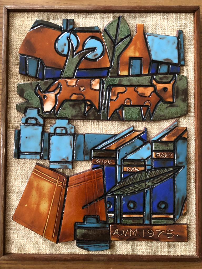 1975 keramisch schilderij van Henk Potters, Antiek en Kunst, Ophalen
