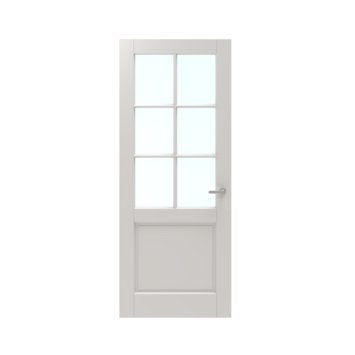 Binnendeur met glass 83 x 201,5 cm, Ophalen, Gebruikt, 80 tot 100 cm, Binnendeur