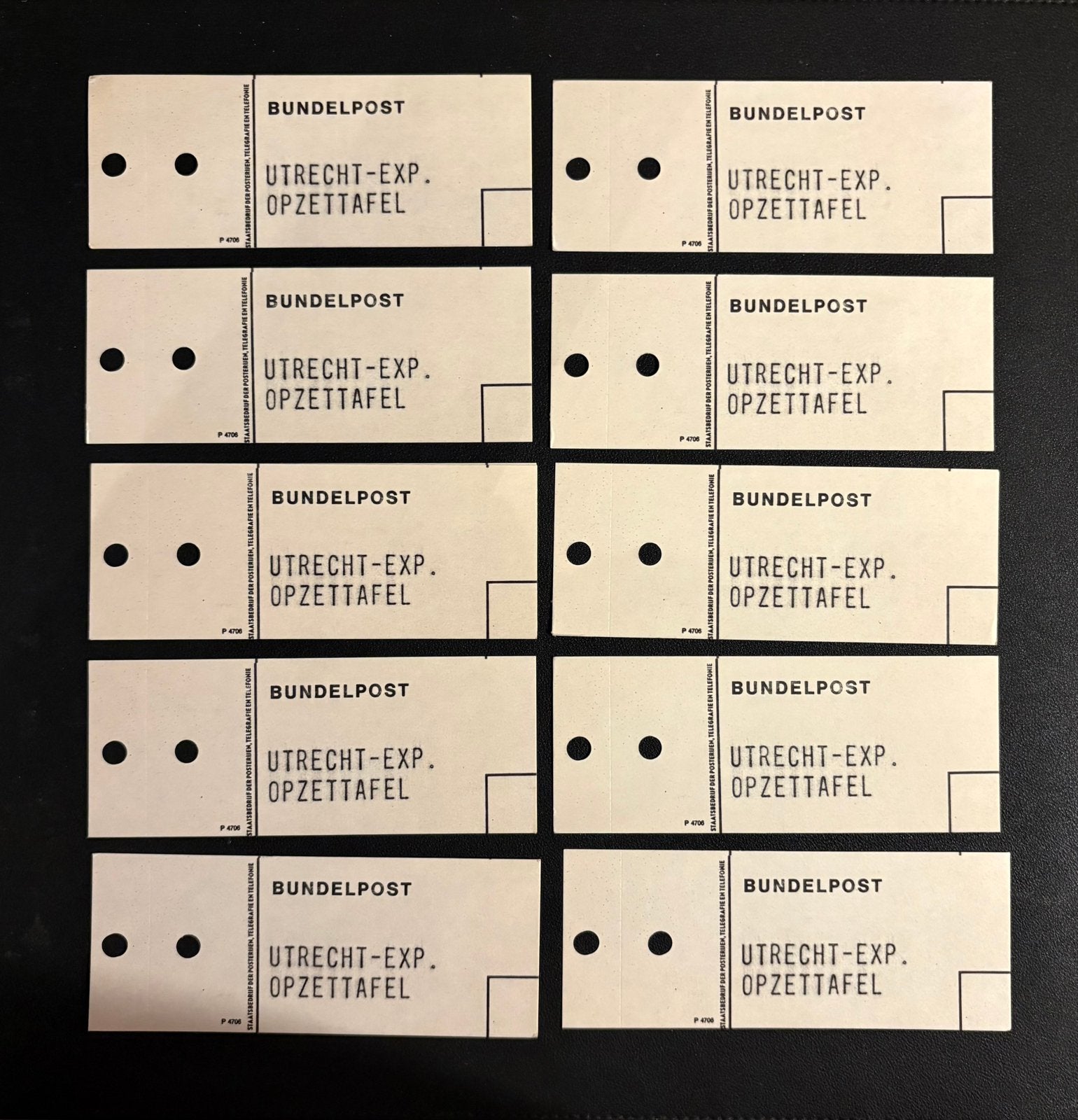 10 ongebruikte labels PTT bundelpost Utrecht (jaren 70), Ophalen of Verzenden, Zo goed als nieuw, Overige typen