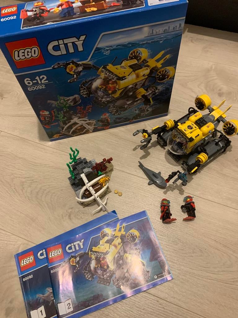 Leuke lego onderzeeer set - 60092 compleet met doos boekje, Lego, Ophalen of Verzenden, City, Gebruikt