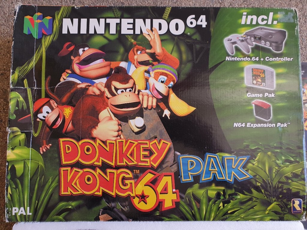 NINTENDO 64 DONKEY KONG pak, Spelcomputers en Games, Ophalen of Verzenden, Gebruikt, Met 1 controller, Met games