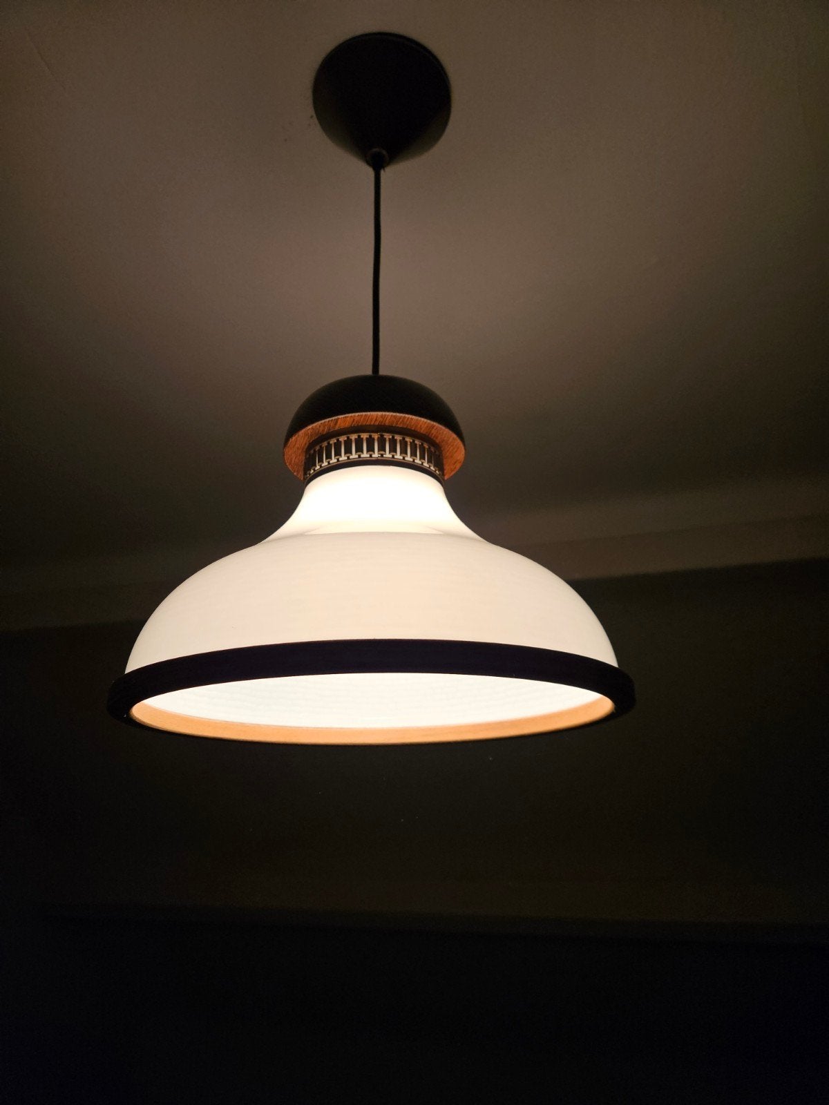 Steinhauer Mid-century Modern Hanglamp jaren 70-80, Gebruikt, Mid-century Modern / Space Age, Glas, E27 (groot)
