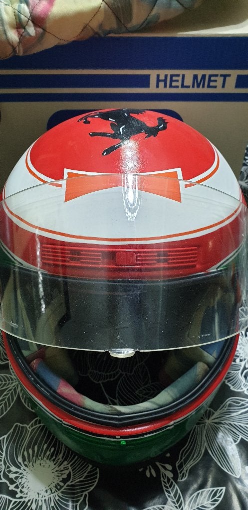 ferrari formule 1 helm eddie ervine ! made in italy  maat L, Ophalen, Zo goed als nieuw, Formule 1