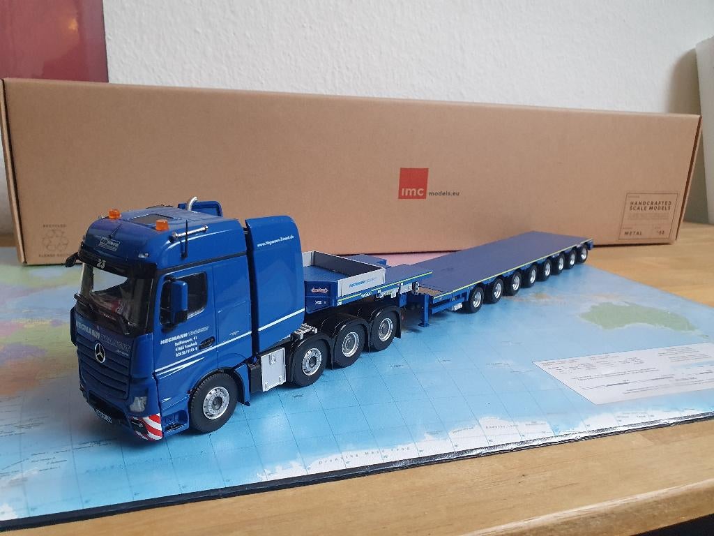 Imc Mercedes Hegmann Transit, Hobby en Vrije tijd, Modelauto's | 1:50, Ophalen of Verzenden, Zo goed als nieuw, Bus of Vrachtwagen