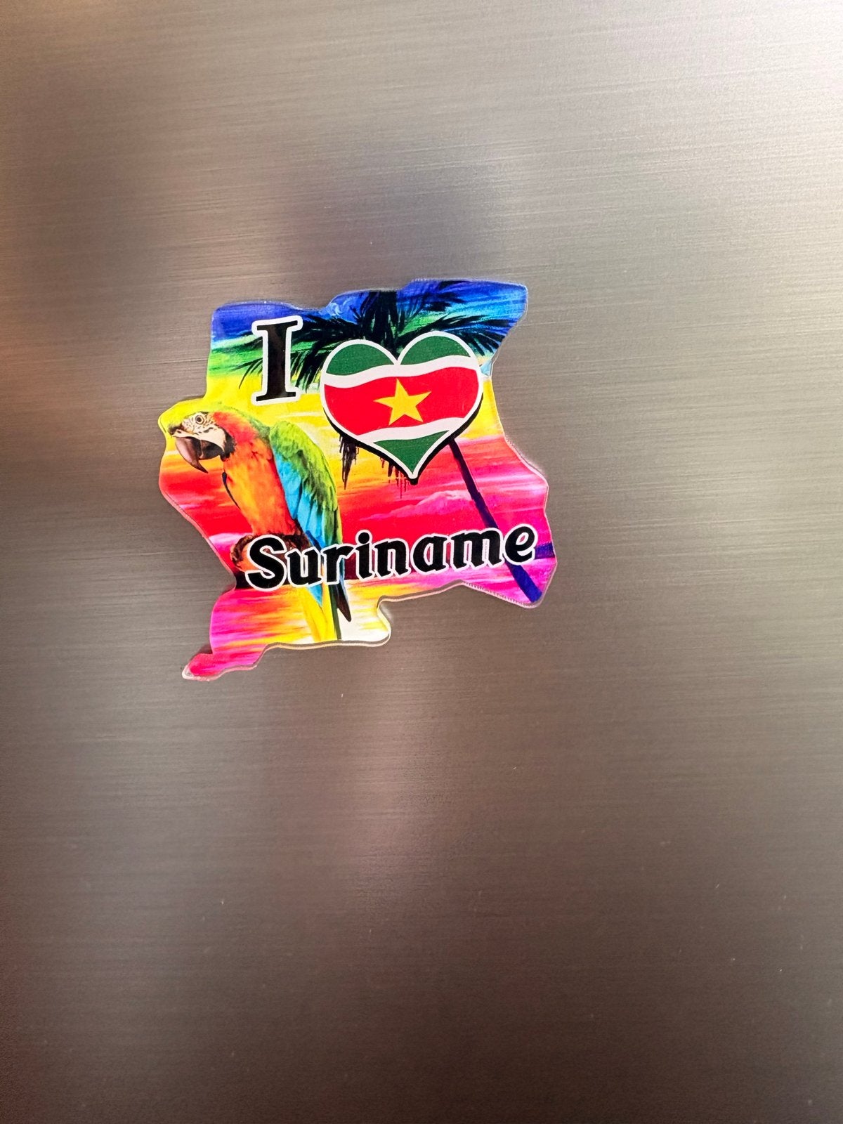 Koelkastmagneet Suriname - I love Suriname, Ophalen of Verzenden, Zo goed als nieuw