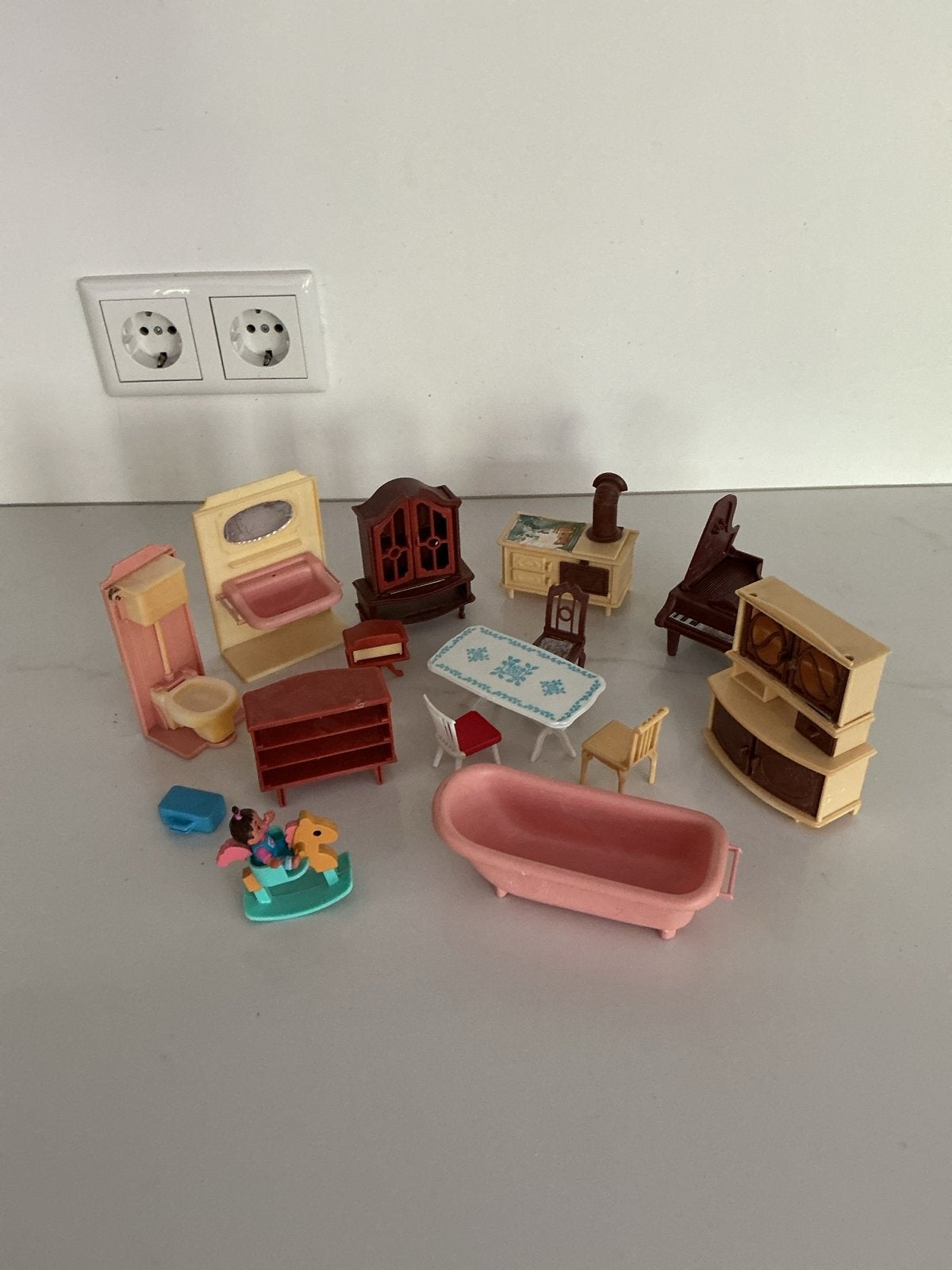 Vintage Poppenhuis Meubels Set - Diverse Stukken, Ophalen of Verzenden, Gebruikt, Toebehoren