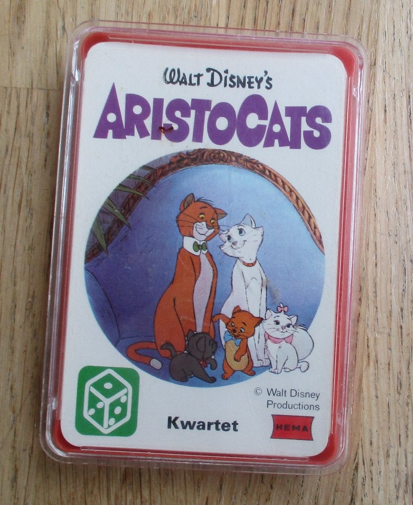 HEMA kwartet Walt Disney's aristocats aristo katten vintage, Ophalen of Verzenden, Gebruikt, Kwartet(ten)