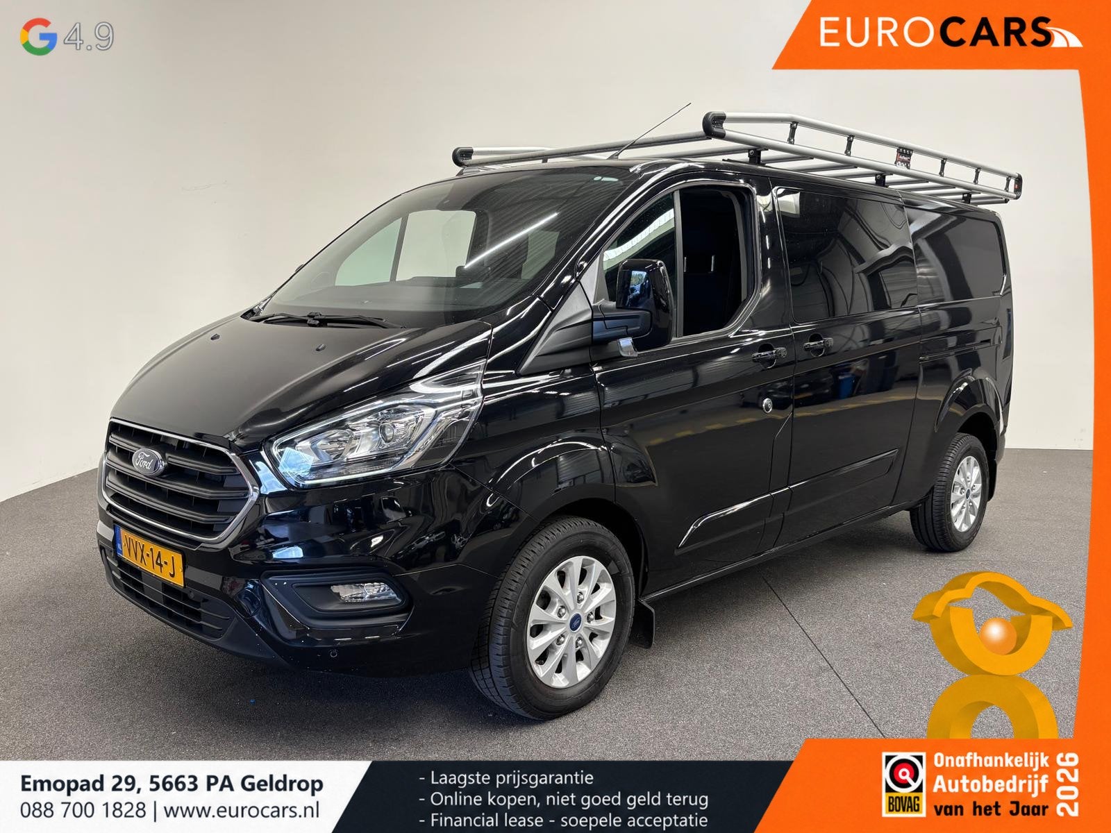 Ford Transit Custom 300 2.0 TDCI L2H1 Limited Dubbele Cabine, Stof, Euro 6, 4 cilinders, 129 pk