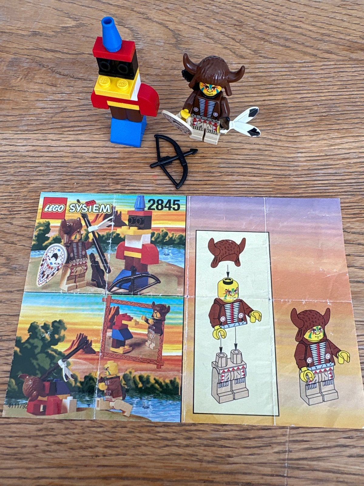 LEGO System 2845 Indianen set met minifiguren en instructie, Ophalen of Verzenden, Gebruikt, Overige merken