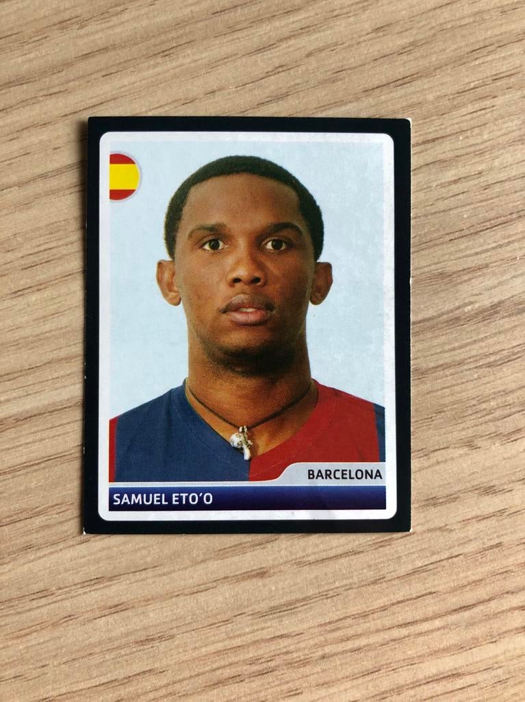 Panini CL 2006-2007 Samuel Eto'o Barcelona, Ophalen of Verzenden, Zo goed als nieuw, Buitenlandse clubs, Spelerskaart