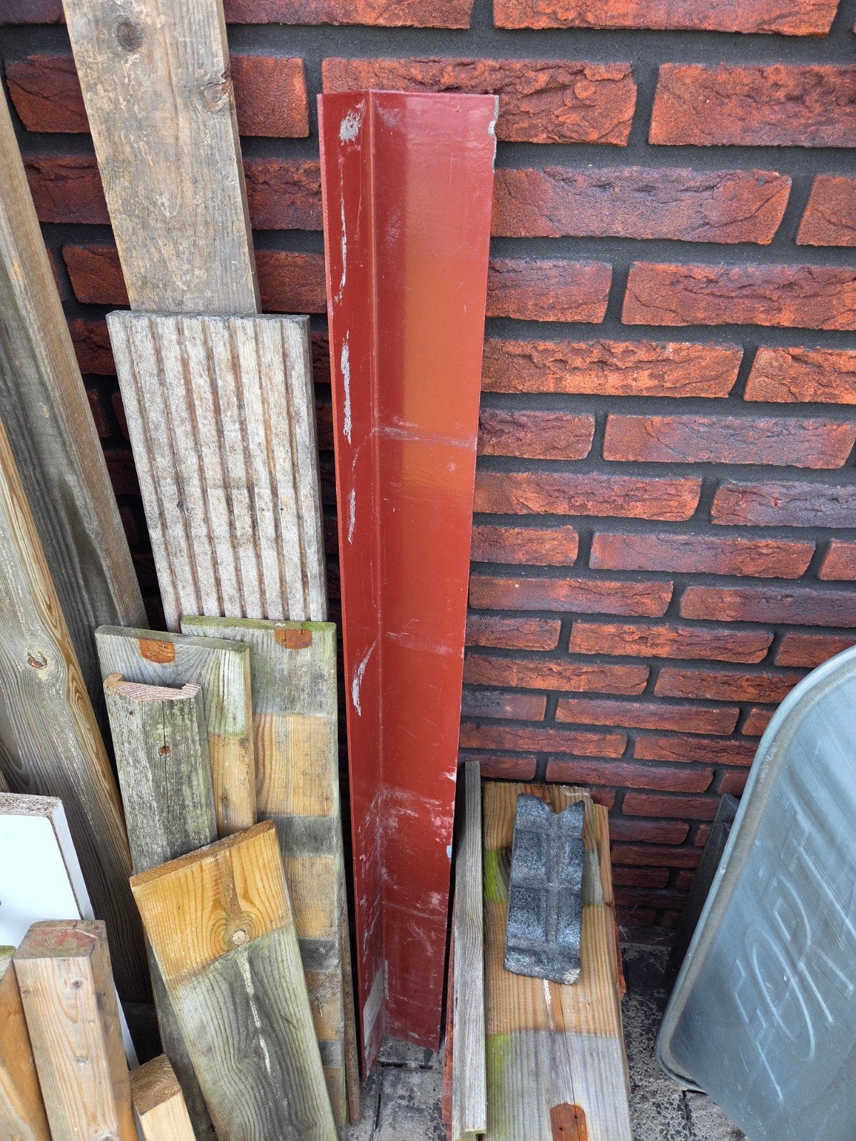 Stalen hoekprofiel / hoeklijn 123 cm – zwaar uitgevoerd, Ophalen, Gebruikt