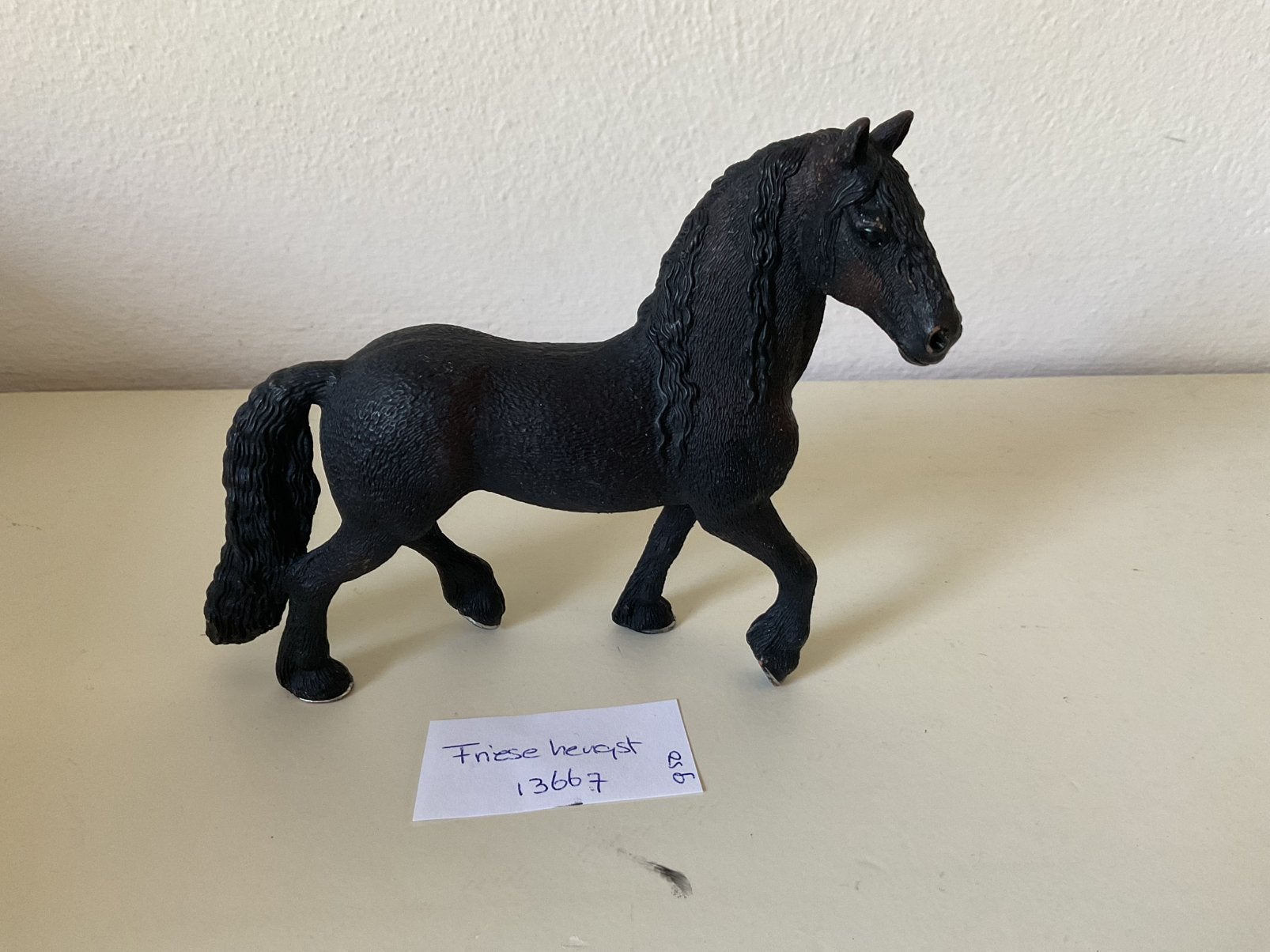 Schleich friese hengst 13667, Verzenden, Zo goed als nieuw, Paard, Beeldje of Figuurtje