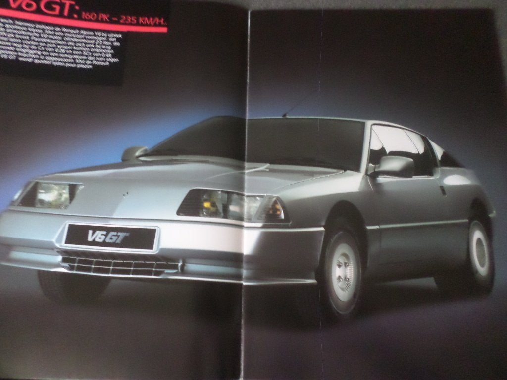 Renault Alpine V6 GT & Turbo Brochure, Ophalen of Verzenden, Zo goed als nieuw, Renault