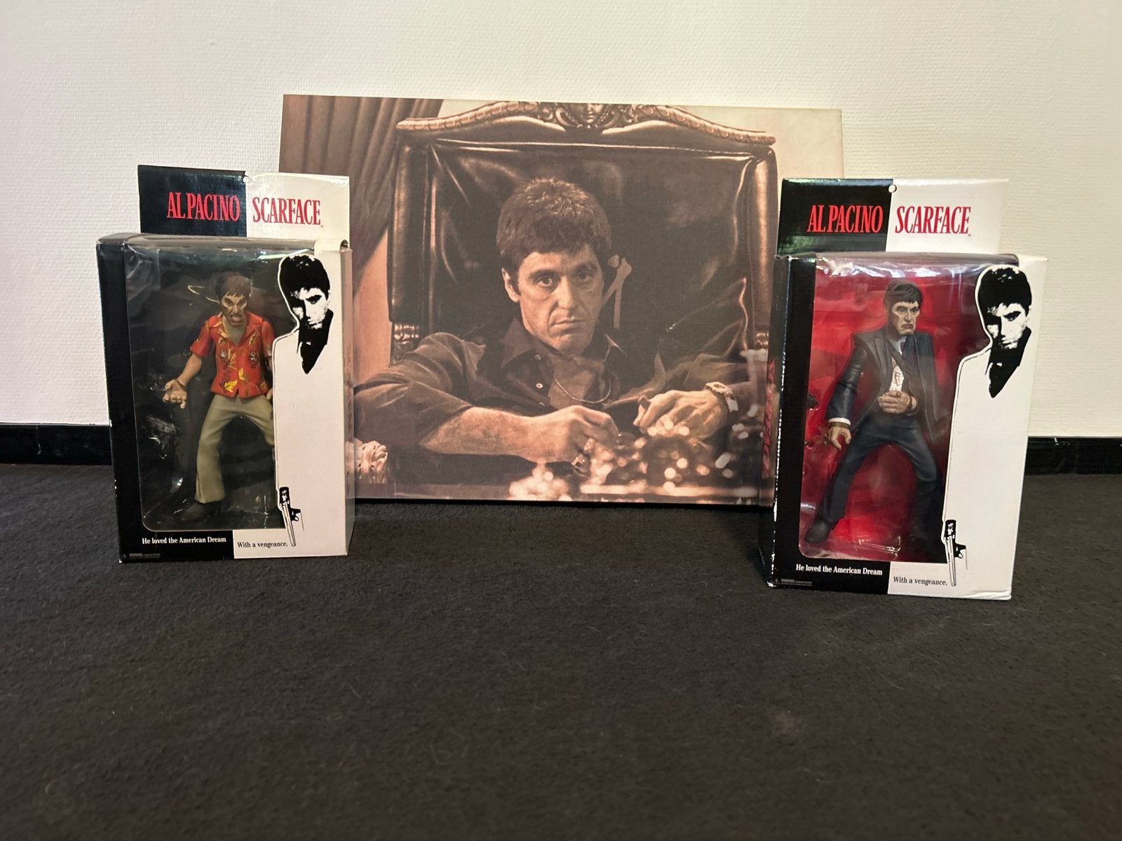 Scarface Al Pacino actiefiguren set met poster, Verzamelen, Ophalen of Verzenden, Nieuw