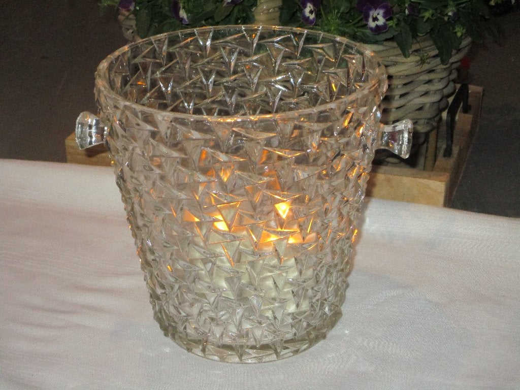 Vintage Glazen Ijsemmer , v.a 35,00e, Ophalen of Verzenden