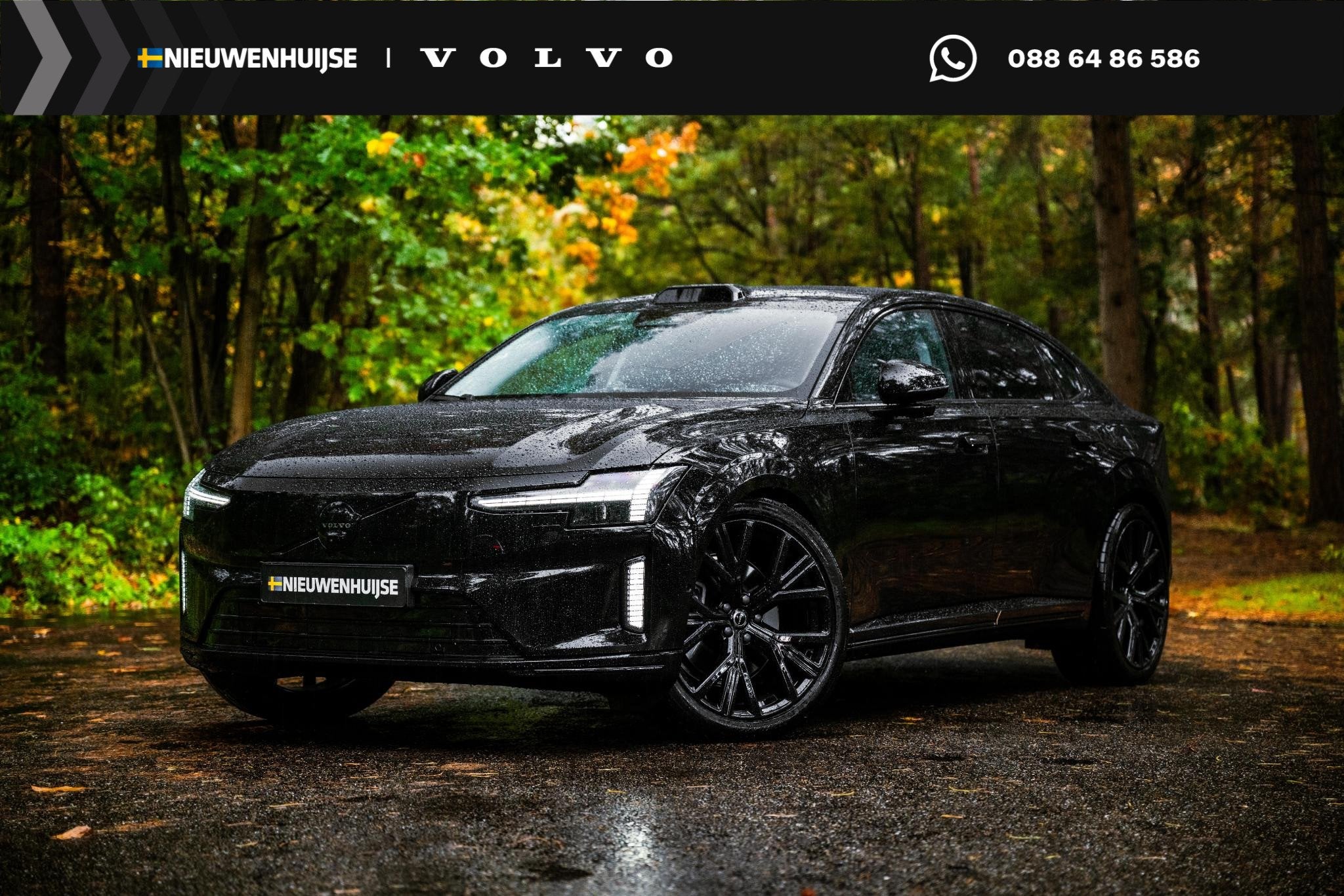 Volvo ES90 Single Motor Extended Range Ultra 92 kWh | Pilot, Auto's, Automaat, 12 maanden, Achterwielaandrijving, Zwart