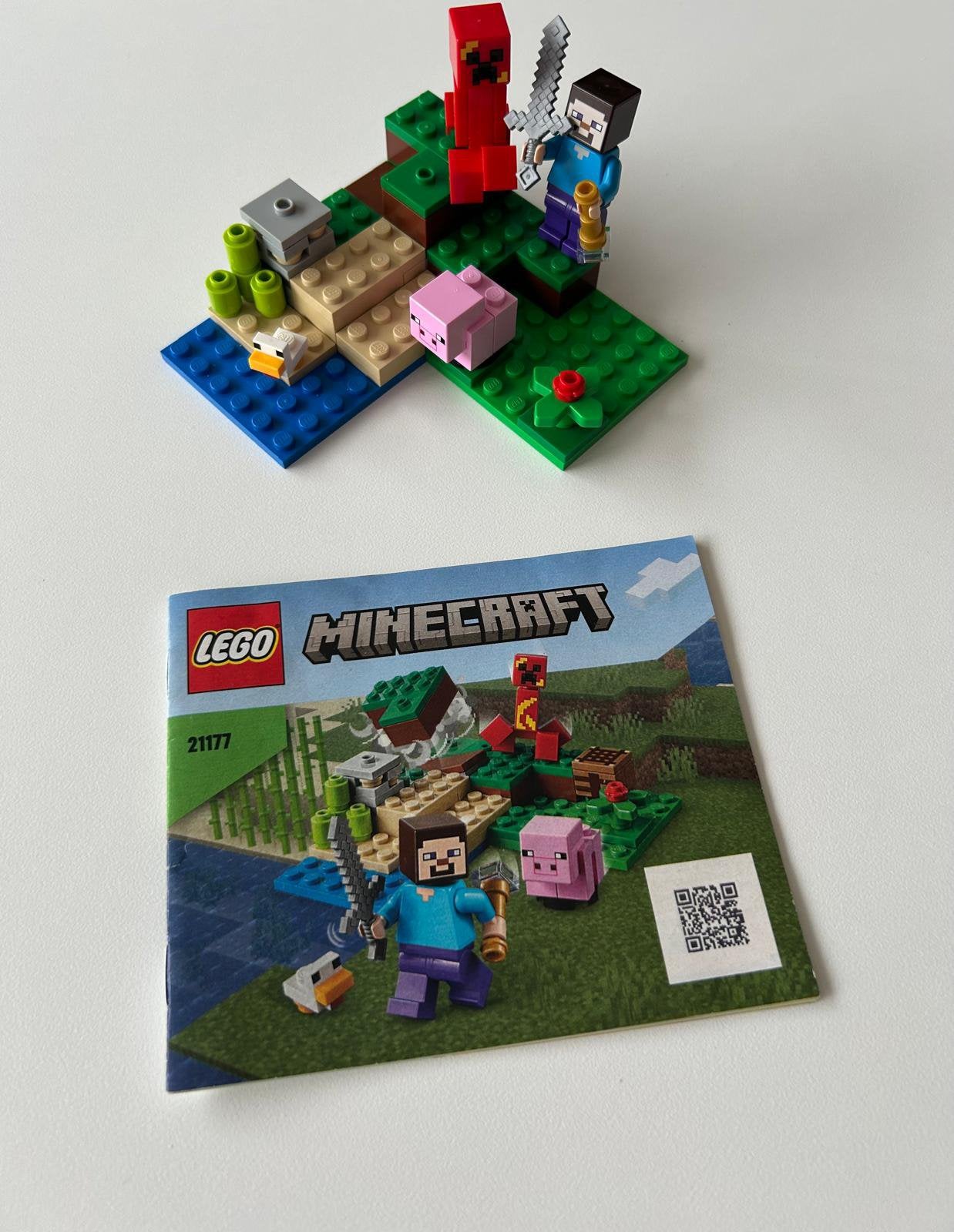 Lego Minecraft 21177 De creeper hinderlaag, Ophalen of Verzenden, Zo goed als nieuw