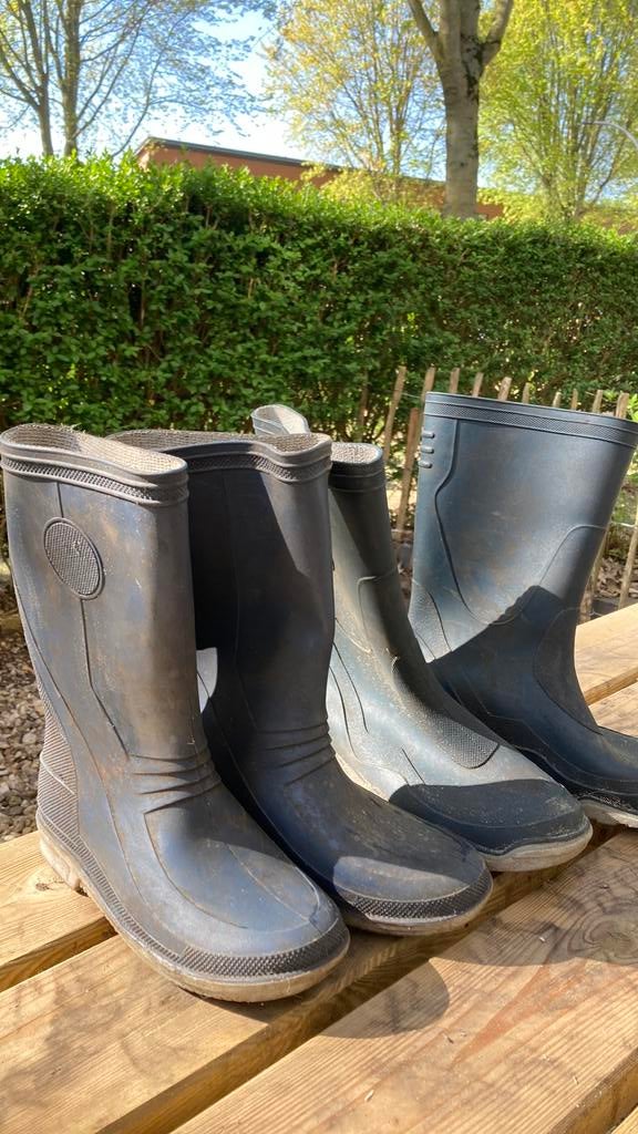 2x donkerblauwe regenlaarzen, Ophalen, Jongen of Meisje, Laarzen