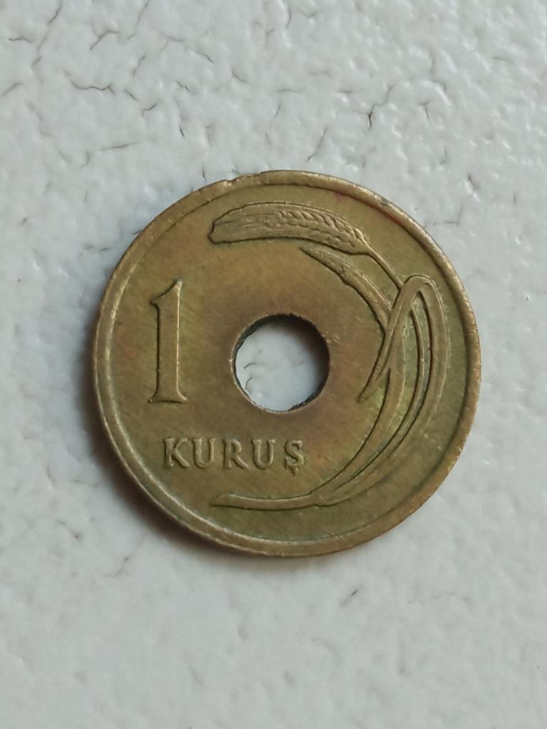 Turkije 1 kurus 1951., Ophalen of Verzenden, Overige landen, Losse munt