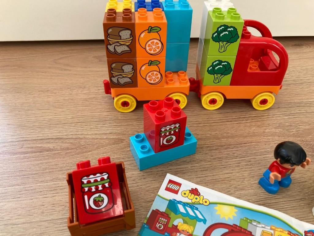 Lego Duplo Marktvrachwagen, Ophalen, Overige thema's, Compleet, Zo goed als nieuw