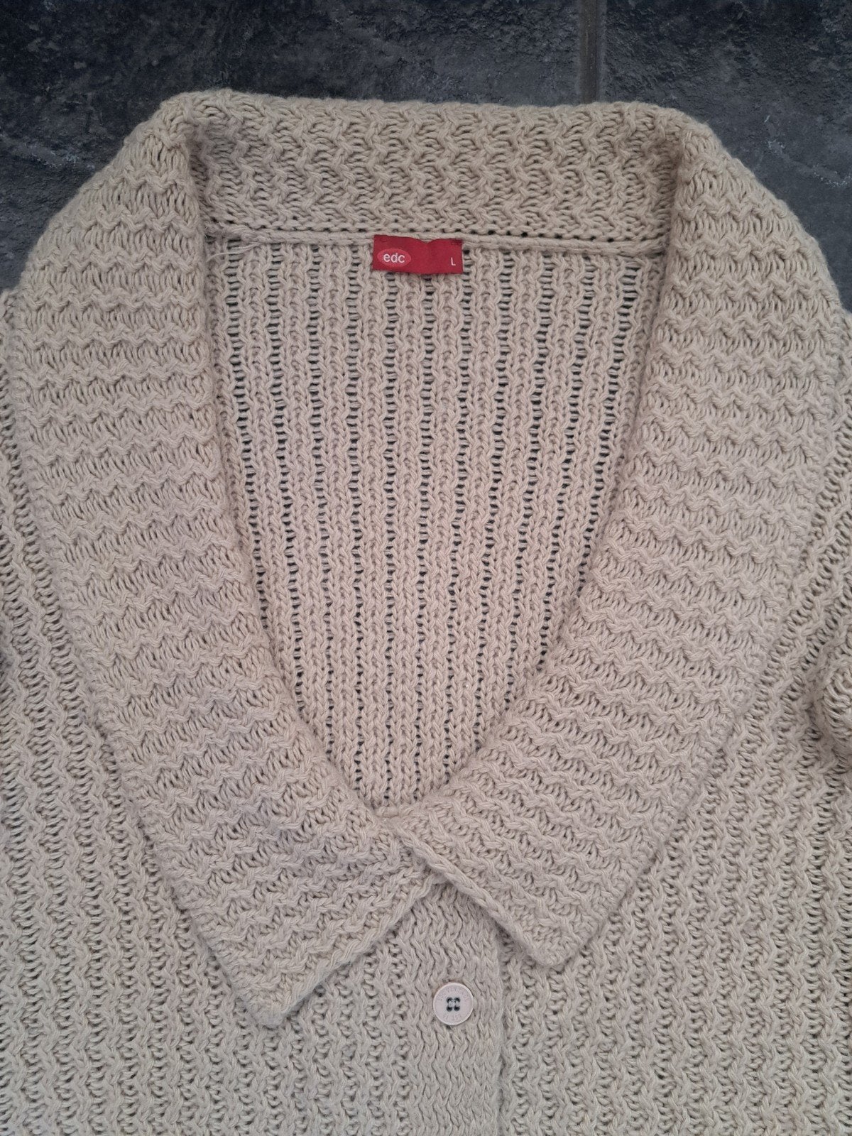 dik vest met 30 % wol, Beige, Maat 42/44 (L), Ophalen of Verzenden, EDC by Esprit
