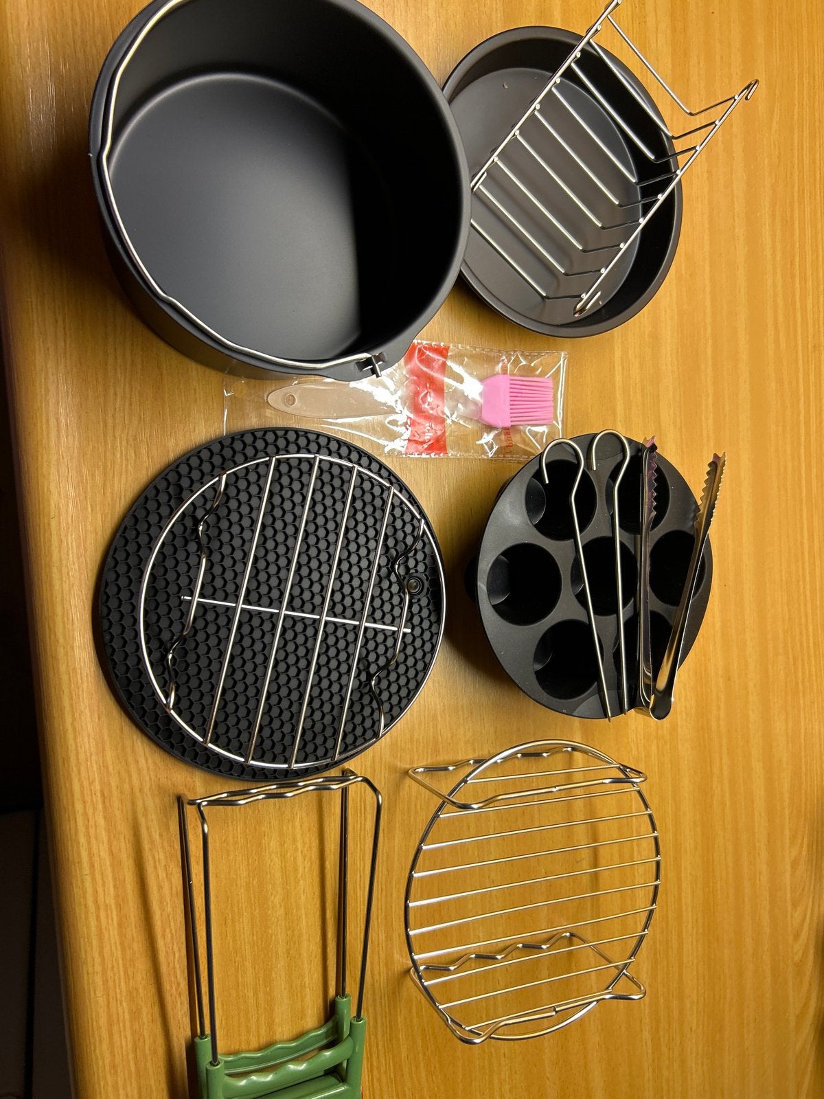 Airfryer Accessoires Set - Bakvorm, Grillrek, Tang en meer, Ophalen, Nieuw, Airfryer, 1000 t/m 1499 gram