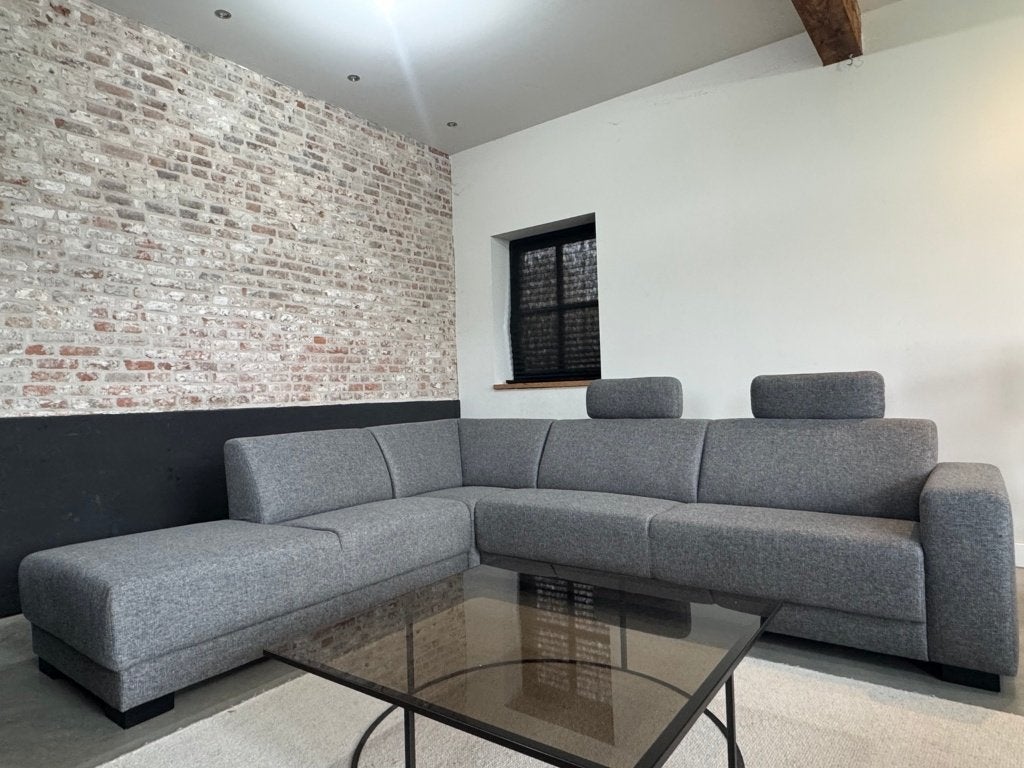 Grijze hoekbank 240x295 cm | Afhaal koopje, Huis en Inrichting, Banken | Bankstellen, Ophalen, 250 tot 300 cm, Gebruikt, Hoekbank