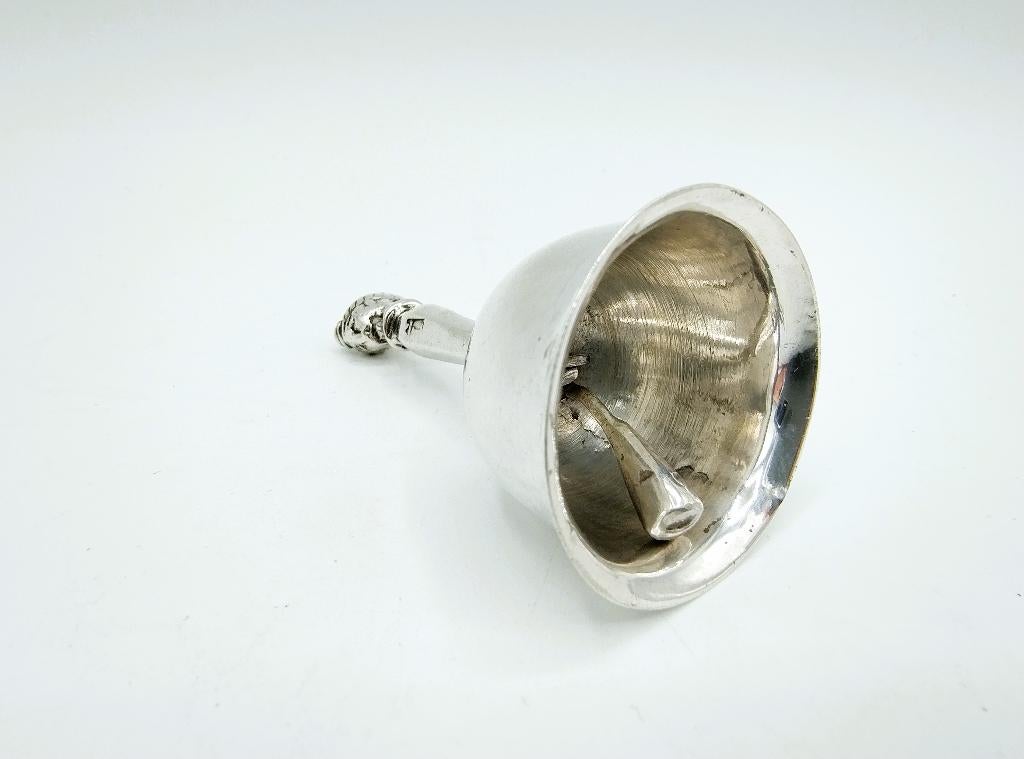 Zilveren miniatuur, tafelbel, Friesland, 19e eeuws, Verzenden, Zilver