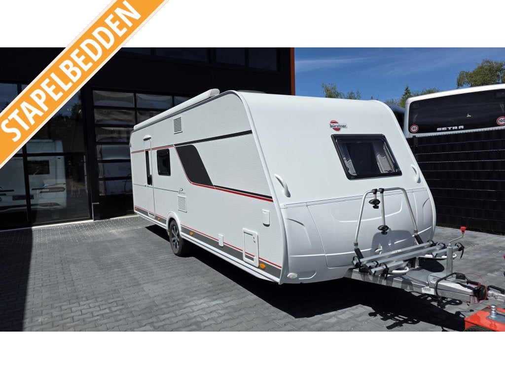 Bürstner Premio 550 TK Mover, Luifel, Stapelbed,, Caravans en Kamperen, Caravans, Schokbreker, Rondzit, Overige typen, Bedrijf