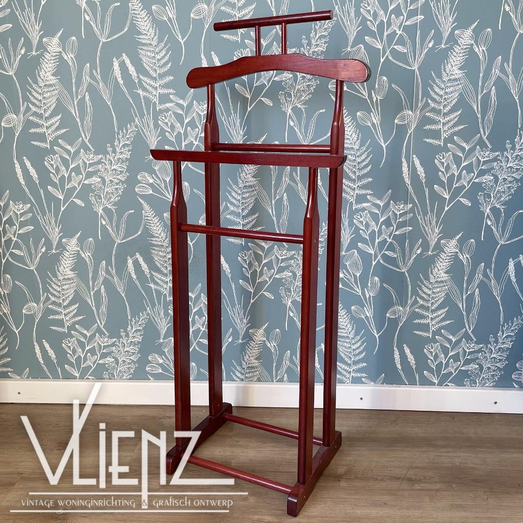 Vintage, midcentury houten dressboy, kledingrek, standaard, Verzamelen, Retro, Huis en Inrichting, Ophalen