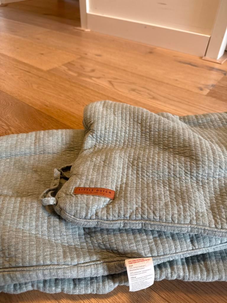 Little Dutch Bedrand / Bedbumper - Groenblauw, Ophalen, Zo goed als nieuw, Minder dan 140 cm, Minder dan 70 cm